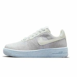Nike Air Force 1 Crater Flyknit GS Size 8.5 Womens Photon Dust Sz 7Y